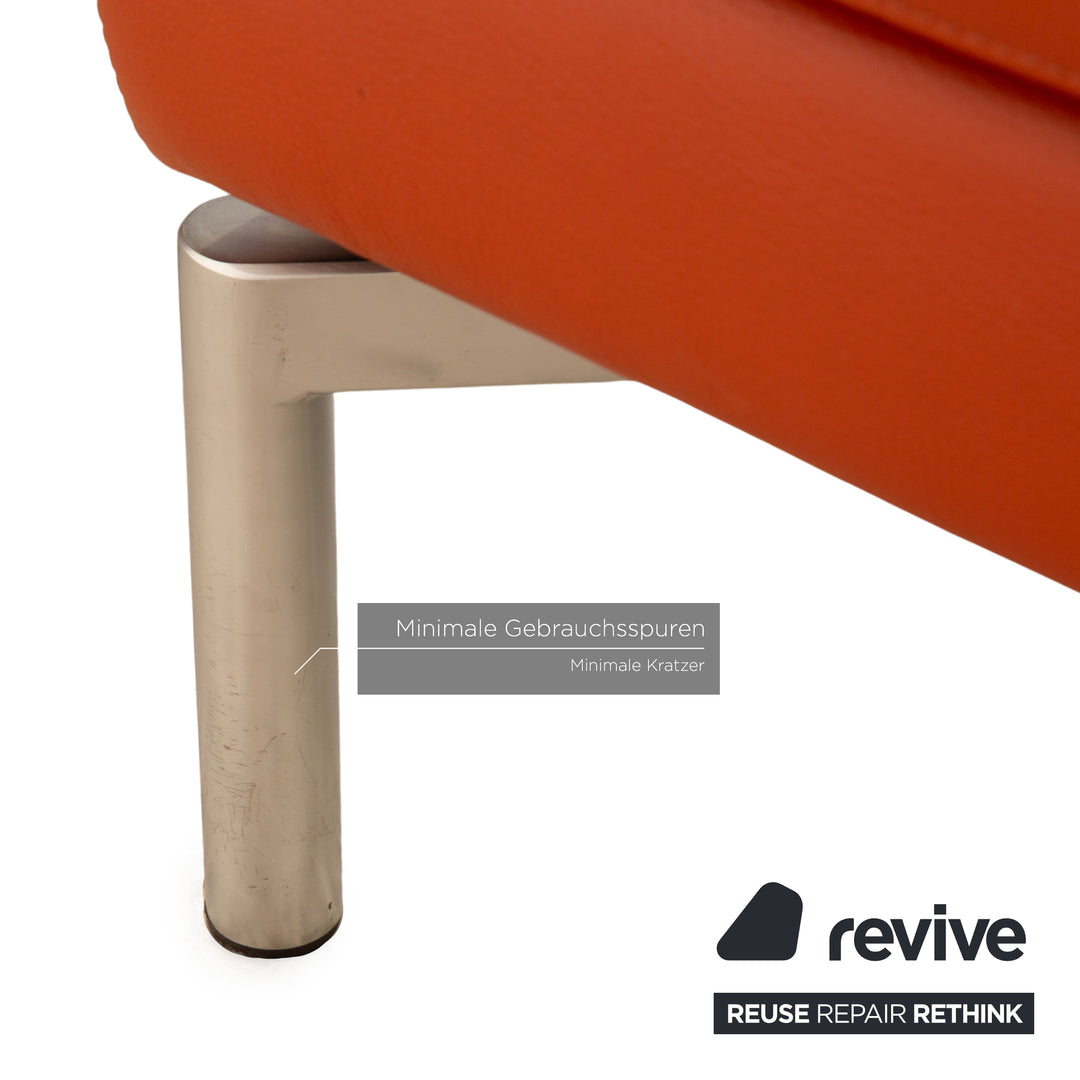 Walter Knoll Good Time Tabouret en Cuir Orange