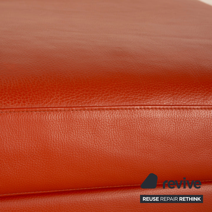 Walter Knoll Good Time Tabouret en Cuir Orange