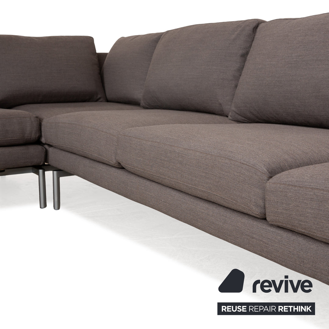 Walter Knoll Good Time Canapé d'angle en tissu Gris Canapé
