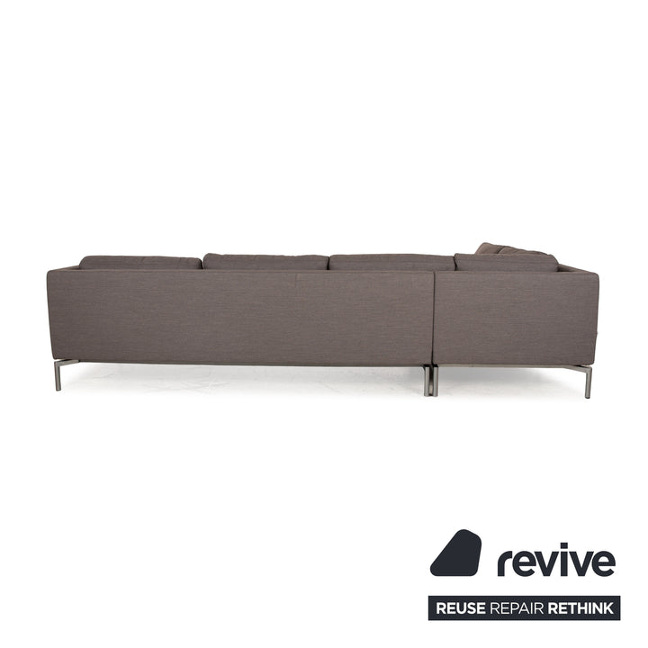 Walter Knoll Good Time Canapé d'angle en tissu Gris Canapé