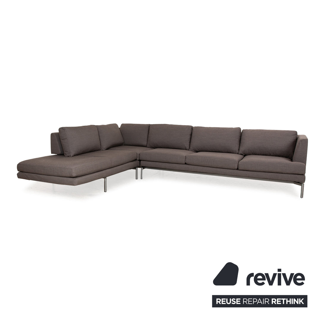 Walter Knoll Good Time Canapé d'angle en tissu Gris Canapé