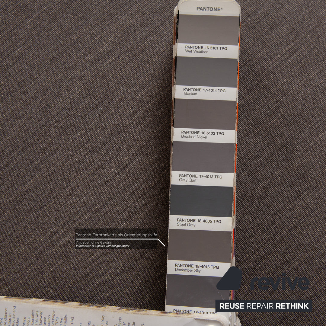 Walter Knoll Good Time Canapé d'angle en tissu Gris Canapé