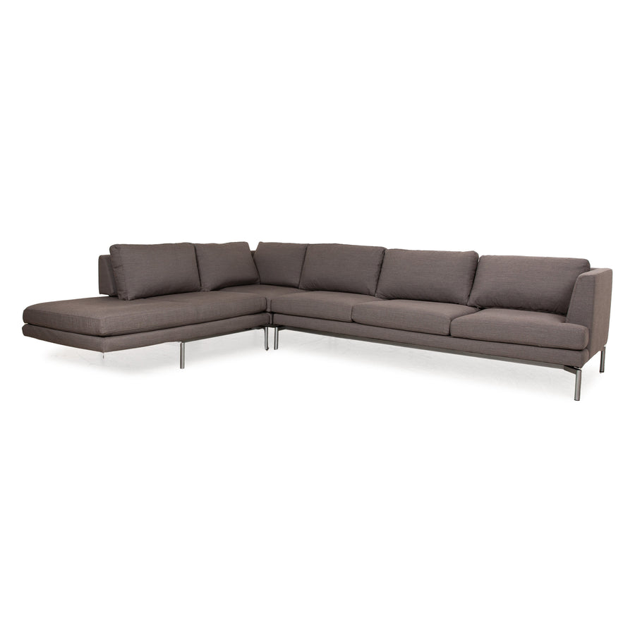 Walter Knoll Good Time Canapé d'angle en tissu Gris Canapé