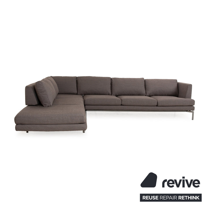 Walter Knoll Good Time Canapé d'angle en tissu Gris Canapé
