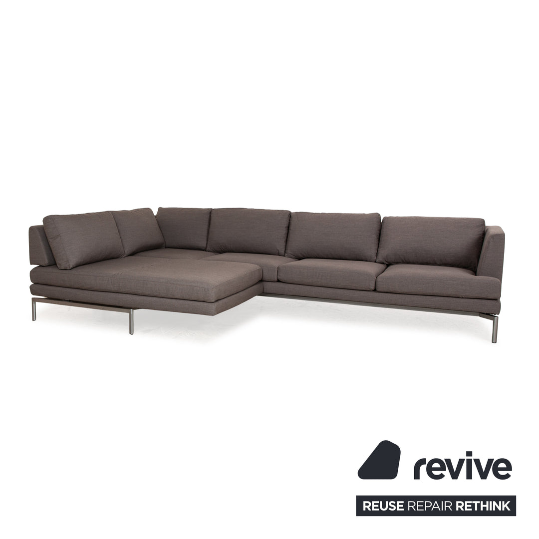 Walter Knoll Good Time Canapé d'angle en tissu Gris Canapé