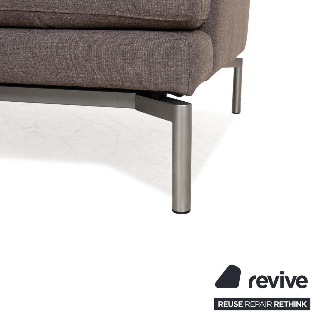 Walter Knoll Good Time Canapé d'angle en tissu Gris Canapé