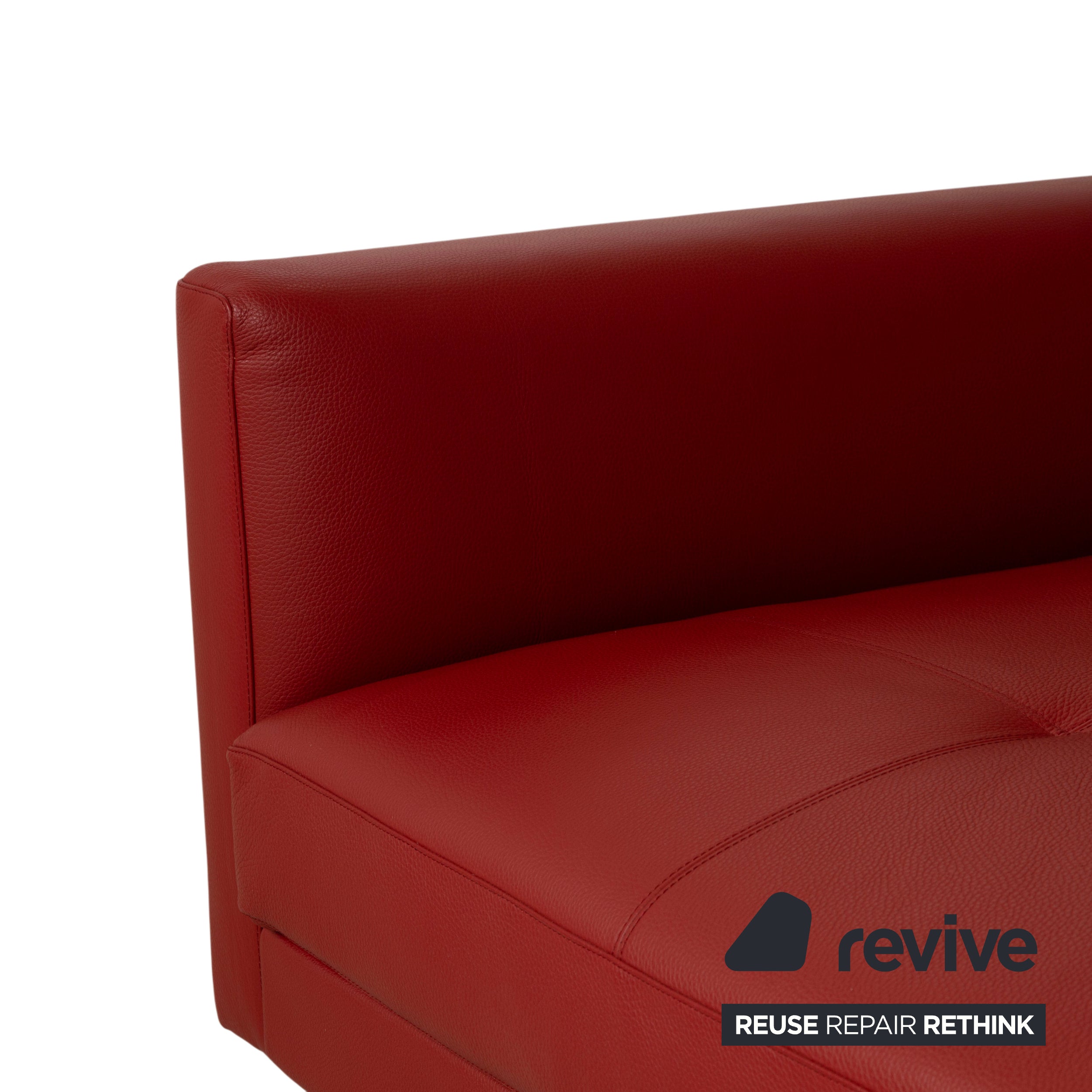 Walter Knoll Gordon Canapé quatre places en cuir rouge