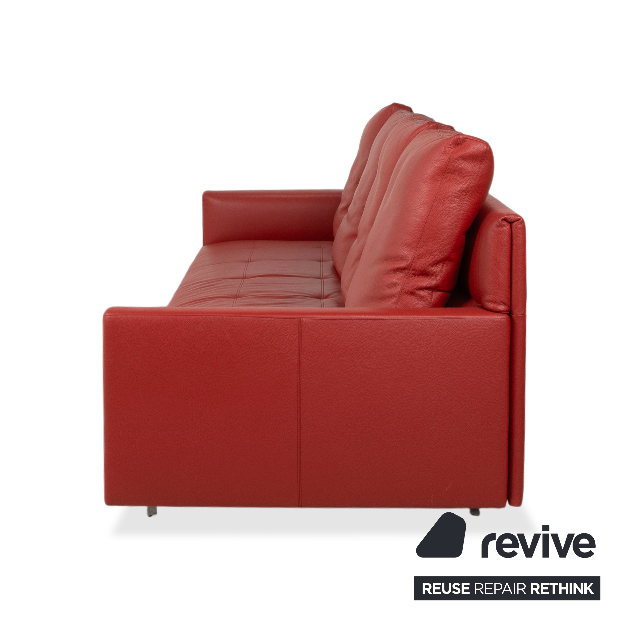 Walter Knoll Gordon Canapé quatre places en cuir rouge