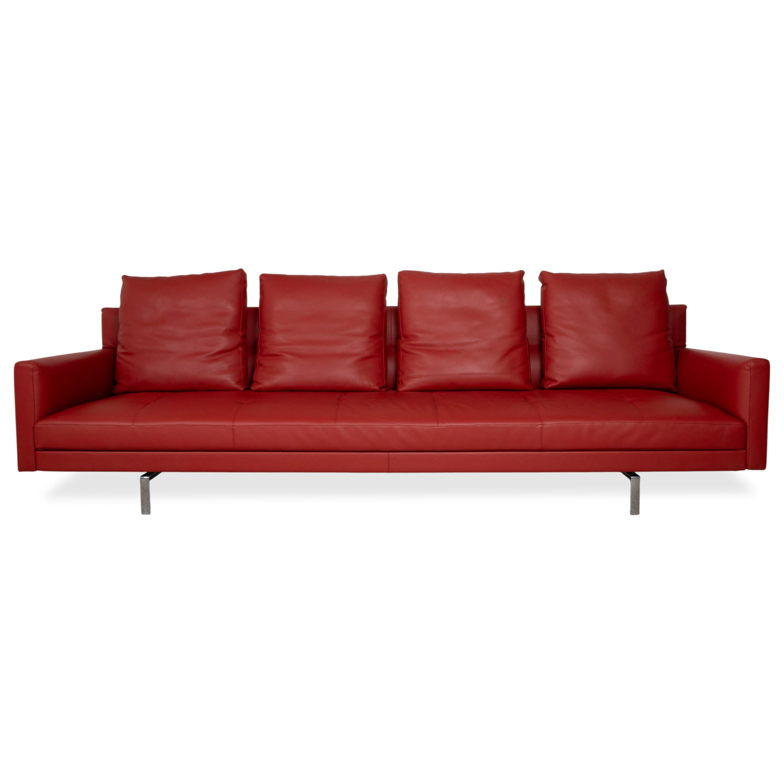 Walter Knoll Gordon Canapé quatre places en cuir rouge