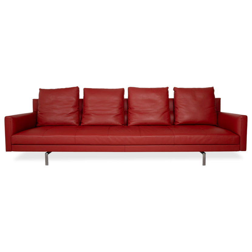 Walter Knoll Gordon Canapé quatre places en cuir rouge