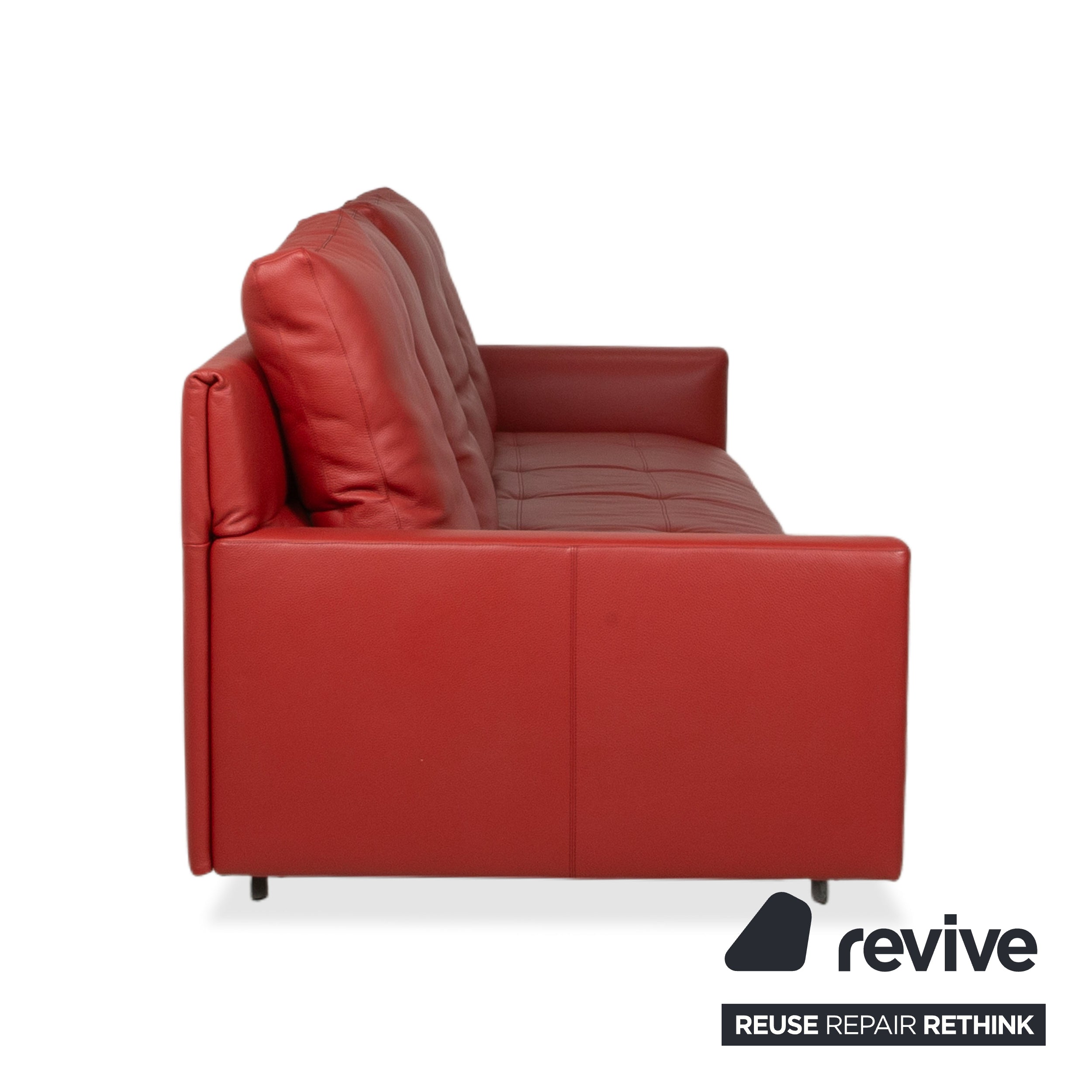 Walter Knoll Gordon Canapé quatre places en cuir rouge