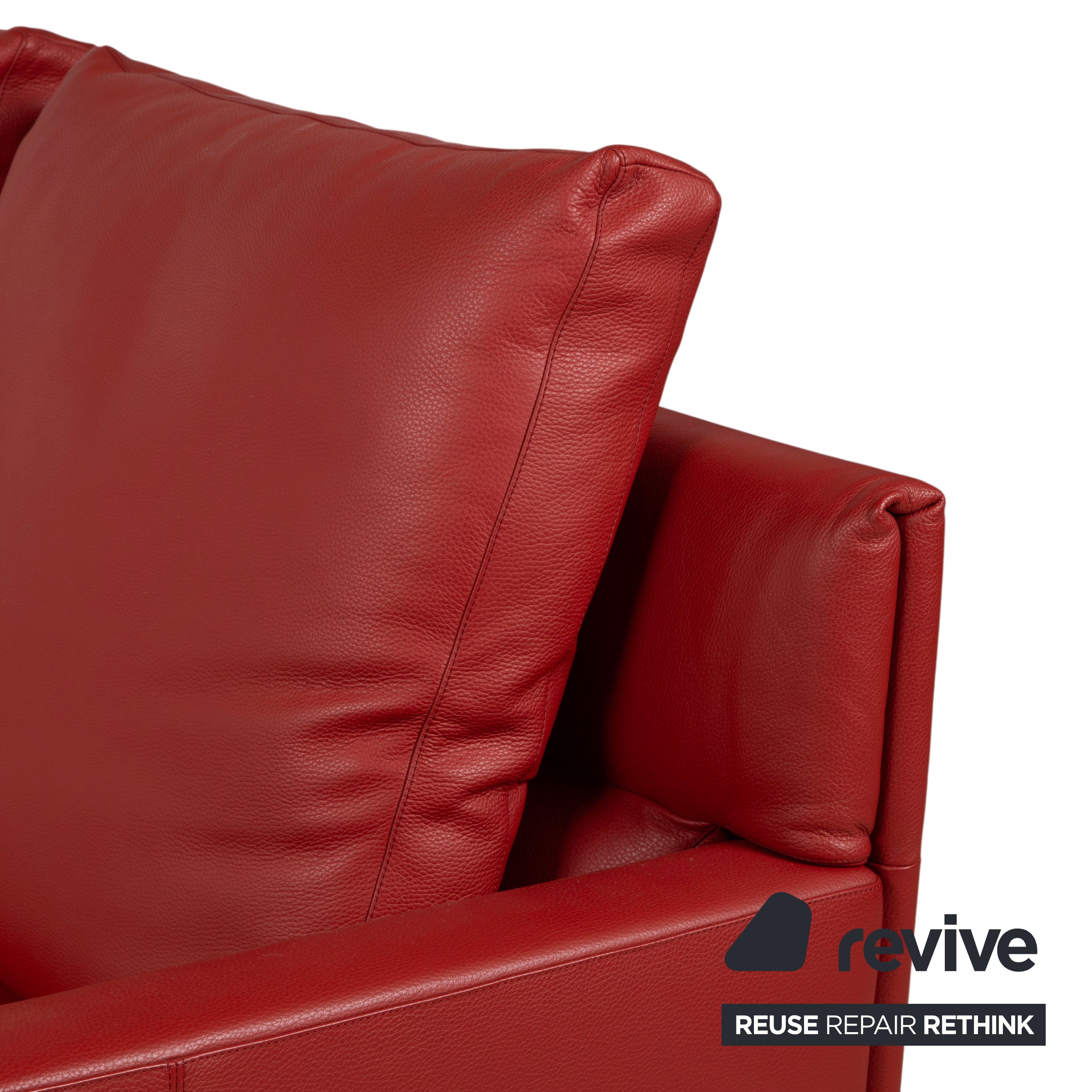 Walter Knoll Gordon Canapé quatre places en cuir rouge