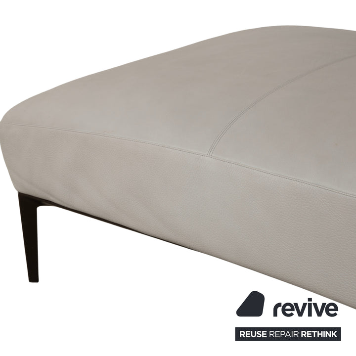 Canapé trois places Walter Knoll Jaan Living cuir gris crème