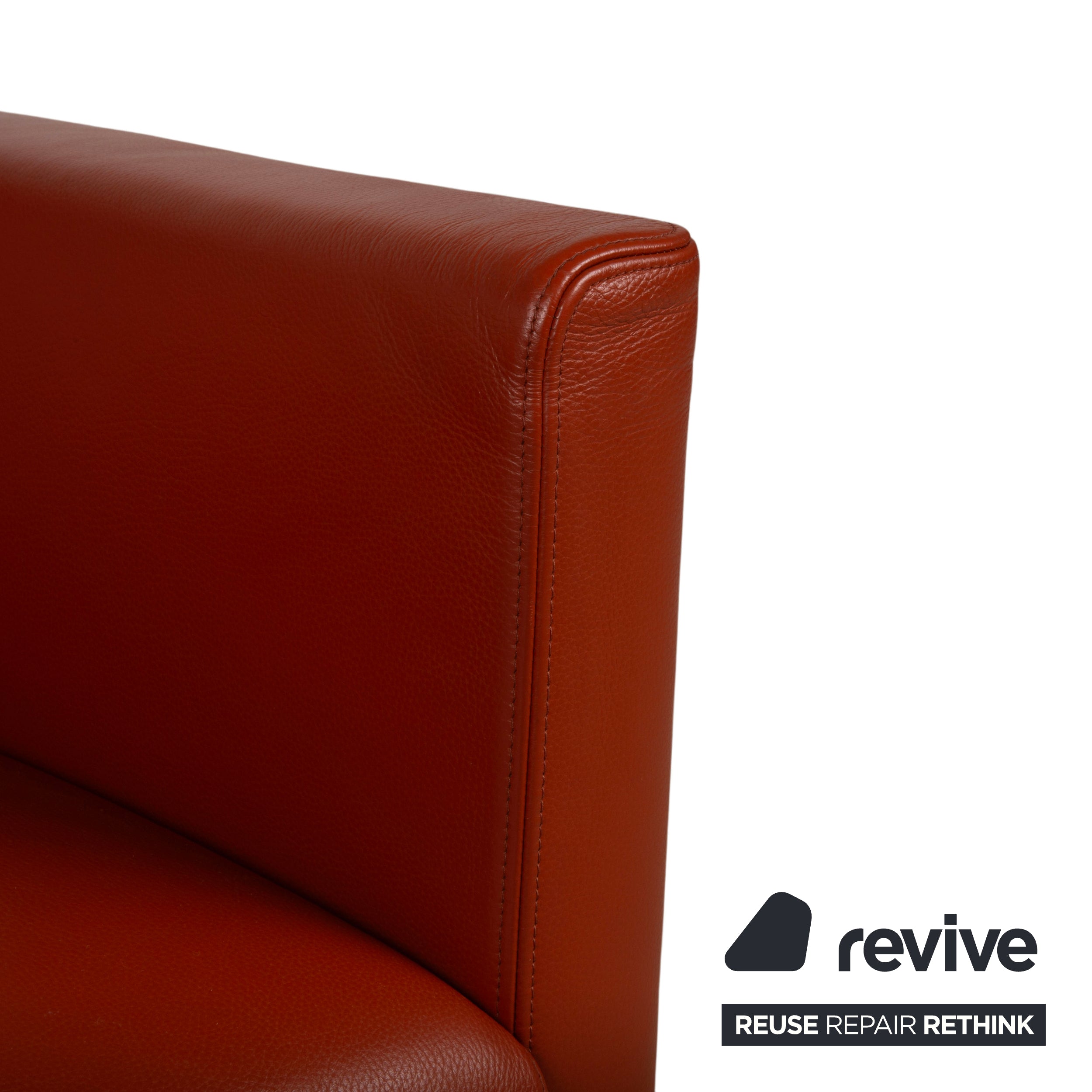 Walter Knoll Jason Leather Armchair Red