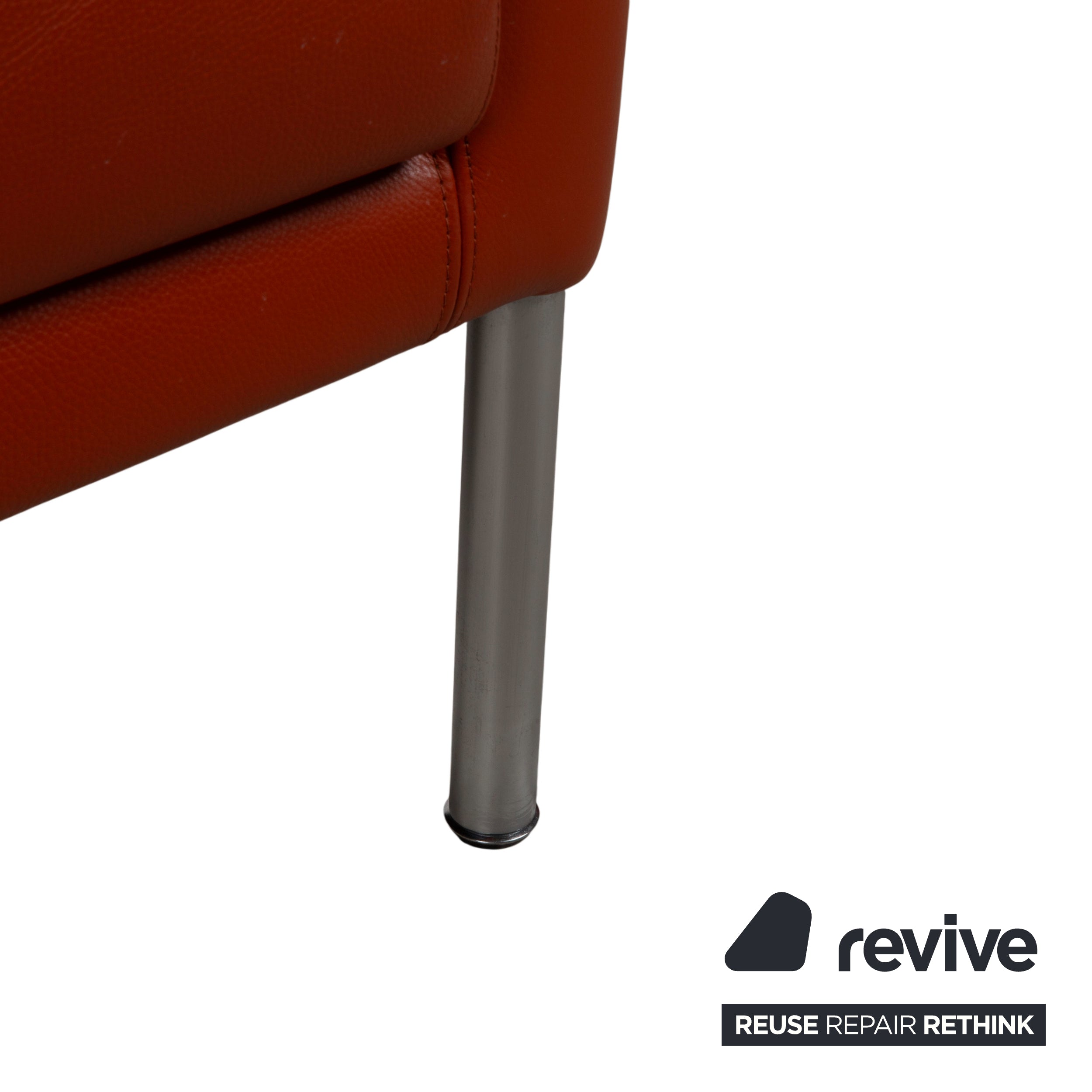 Walter Knoll Jason Leather Armchair Red