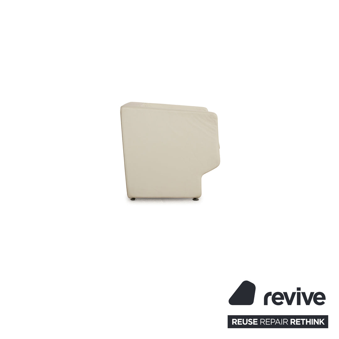 Walter Knoll Leder Sessel Garnitur Creme 2x Sessel