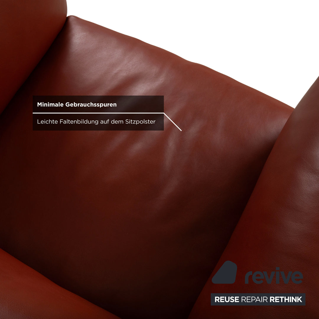Walter Knoll Living Landscape Garnitur 2x 755 Leder Sessel Rot