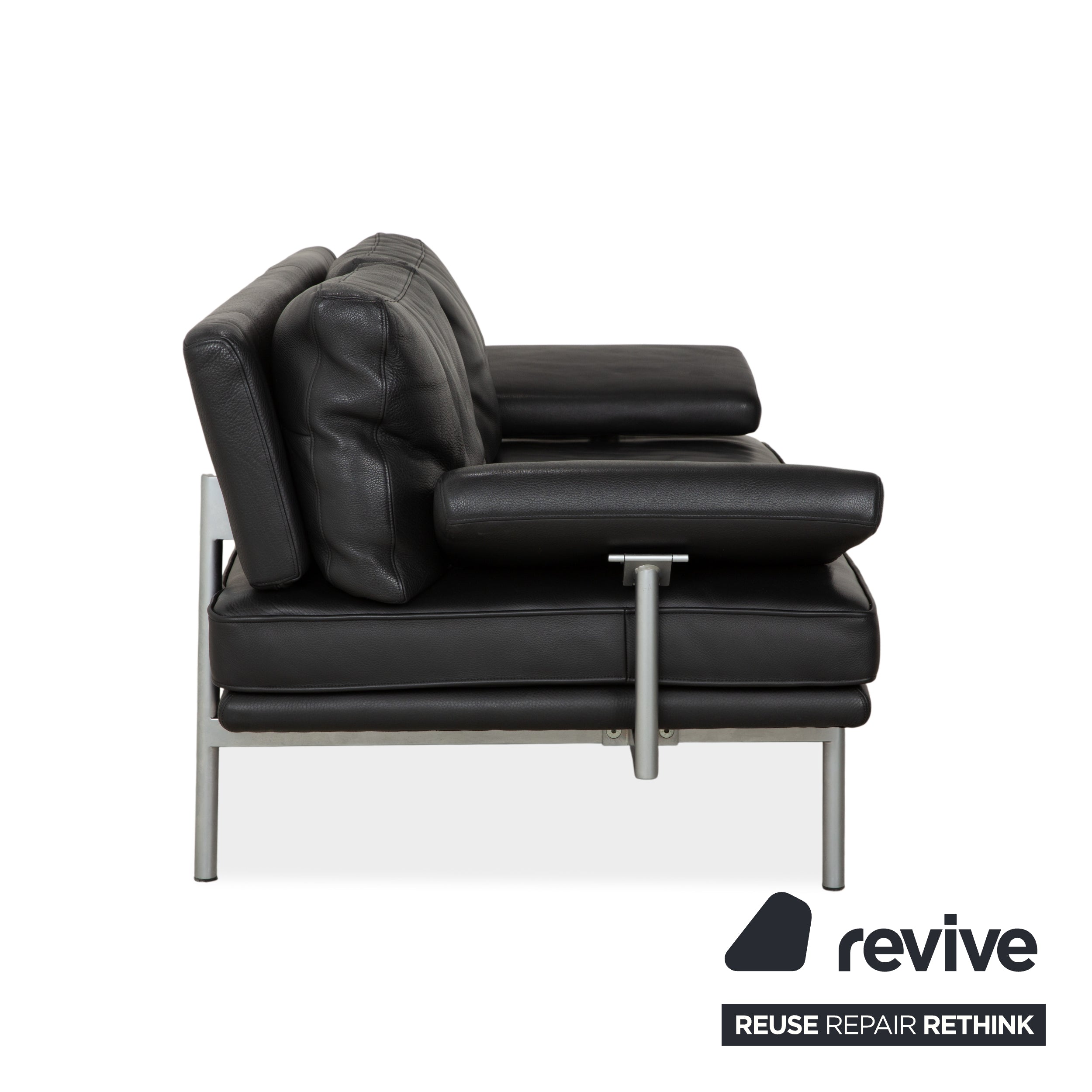 Walter Knoll Living Platform Canapé 2 places en cuir noir