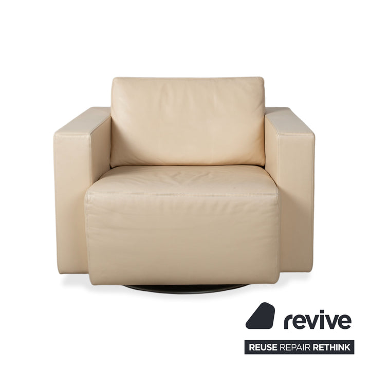 Walter Knoll Nelson Leder Sessel Creme Beige