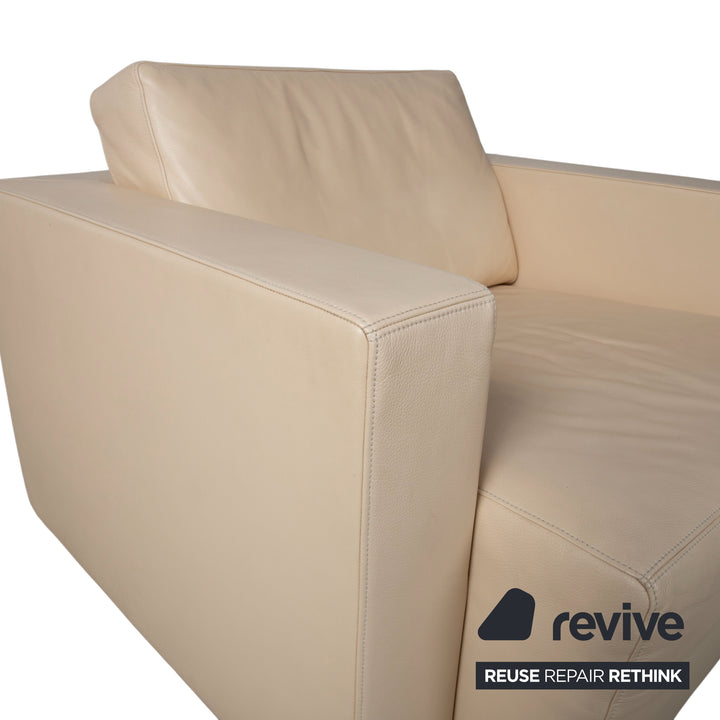 Walter Knoll Nelson Leder Sessel Creme Beige
