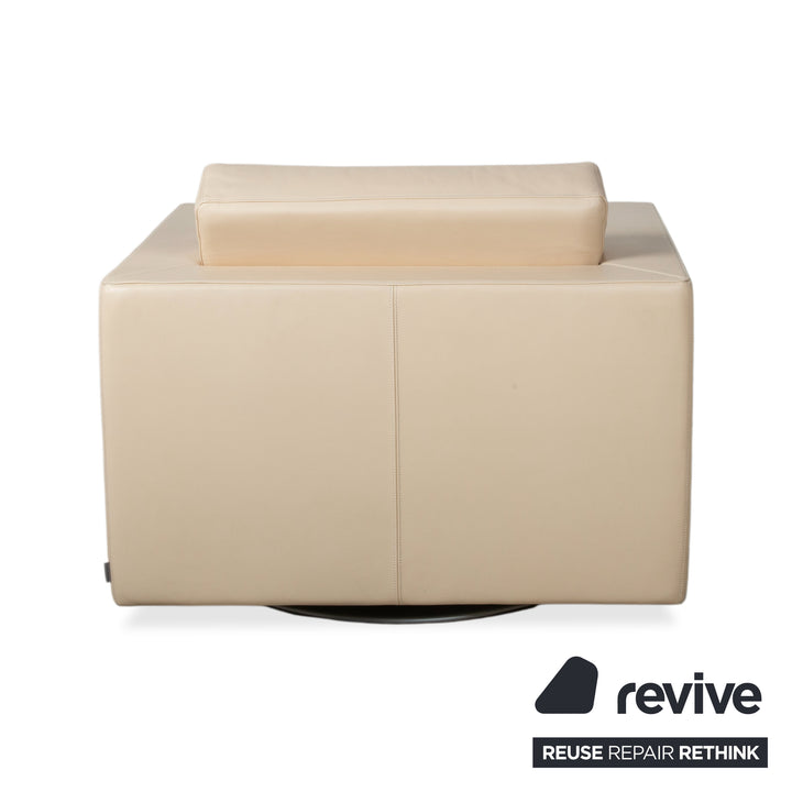 Walter Knoll Nelson Leather Armchair Cream Beige