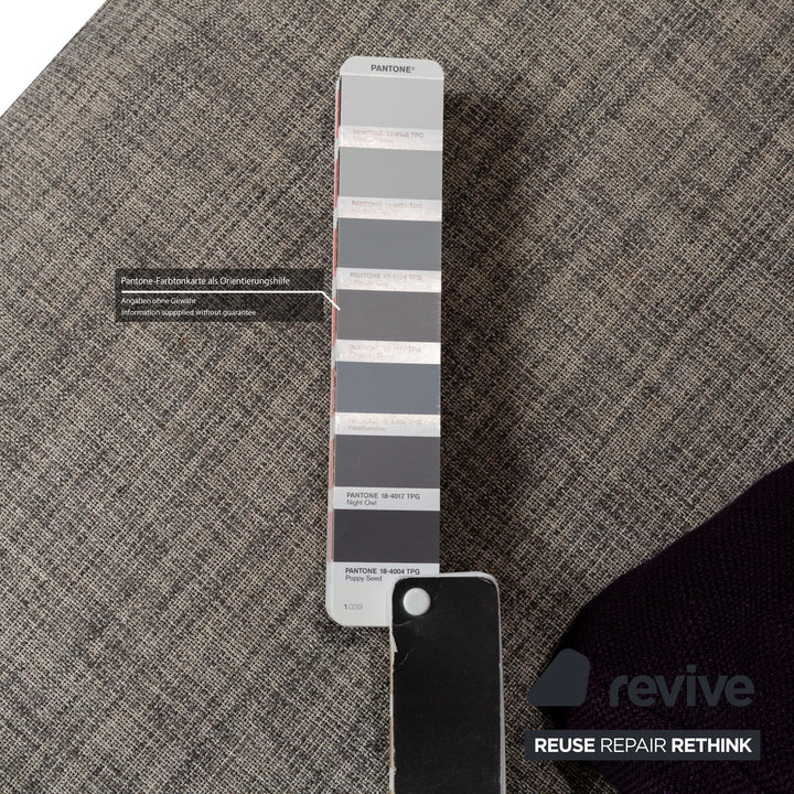 Walter Knoll Yuuto Canapé d'angle en tissu Gris Canapé