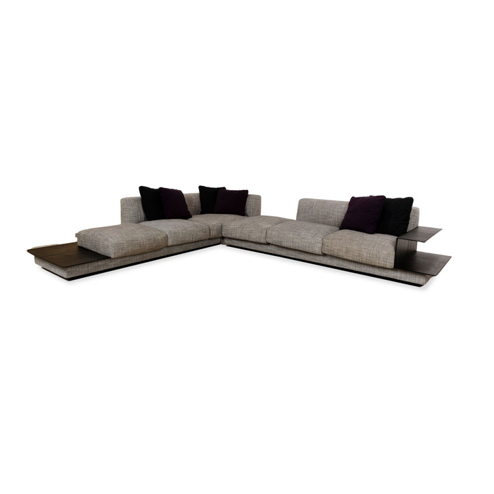 Walter Knoll Yuuto Canapé d'angle en tissu Gris Canapé