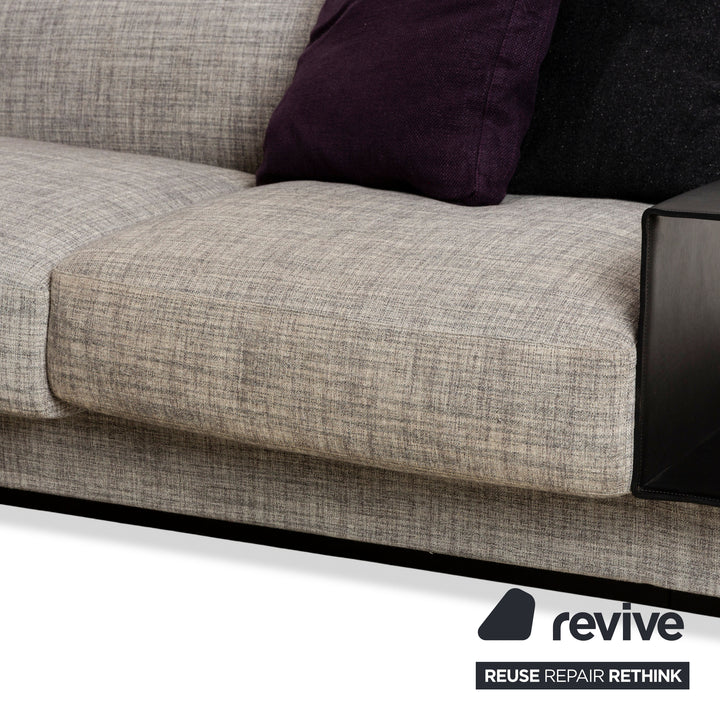Walter Knoll Yuuto Canapé d'angle en tissu Gris Canapé