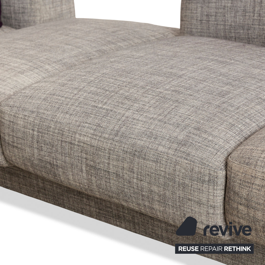 Walter Knoll Yuuto Canapé d'angle en tissu Gris Canapé