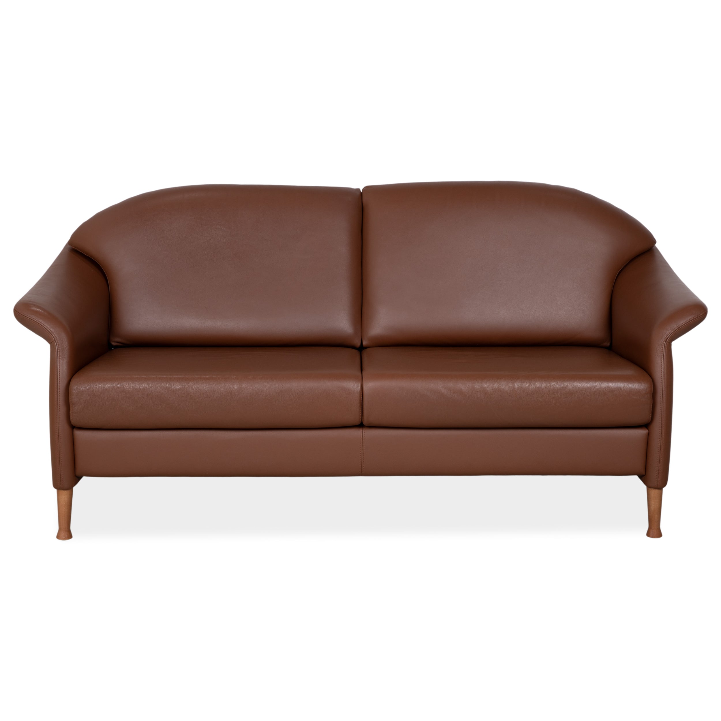 Walter Knoll Two-Seater Leather Sofa Brown