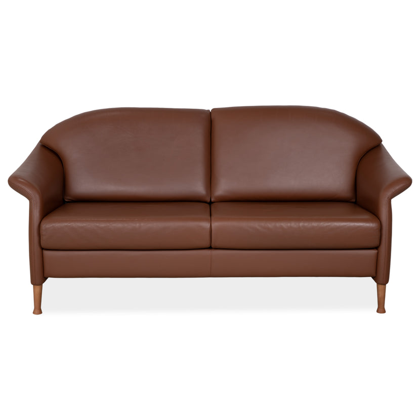 Walter Knoll Two-Seater Leather Sofa Brown