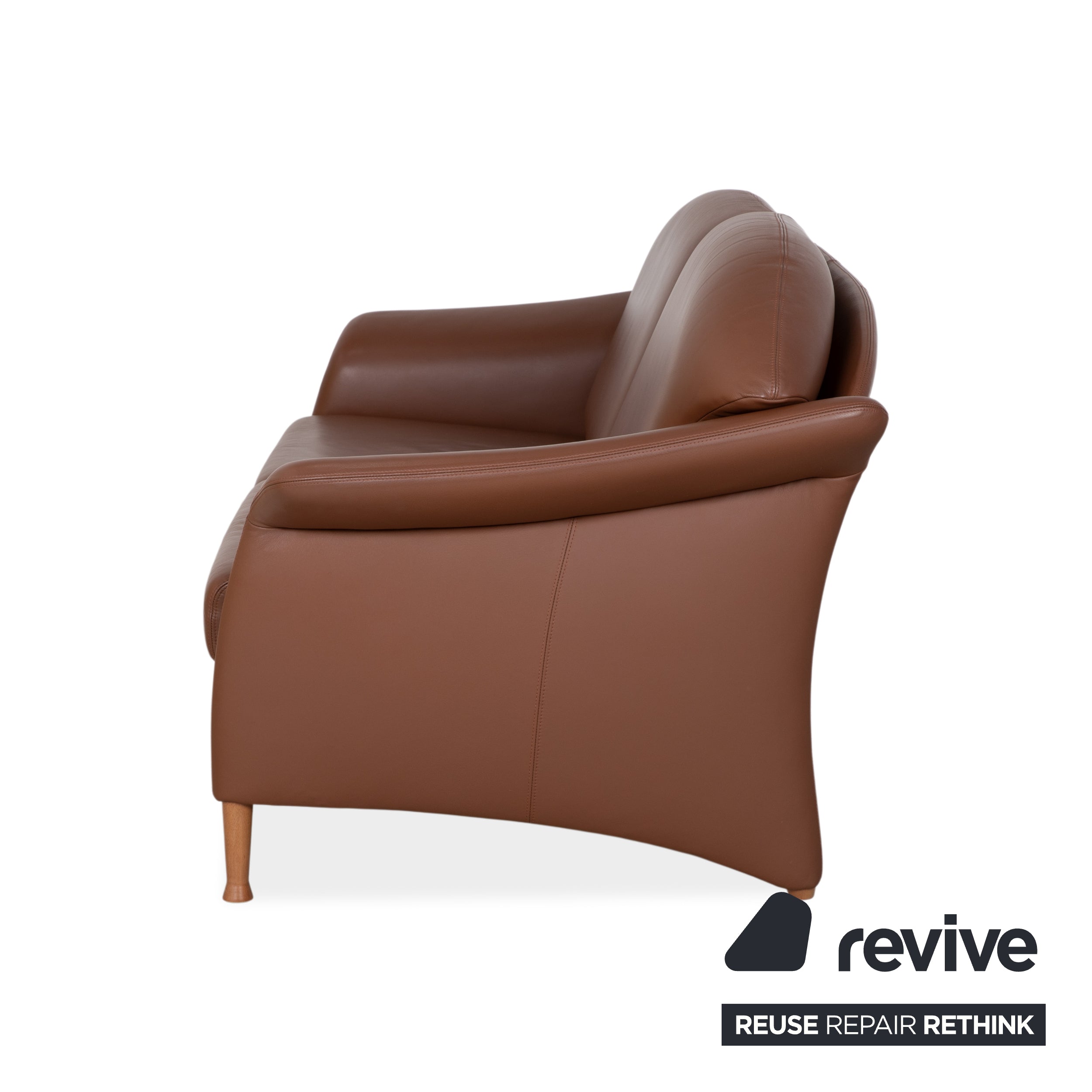 Walter Knoll Two-Seater Leather Sofa Brown