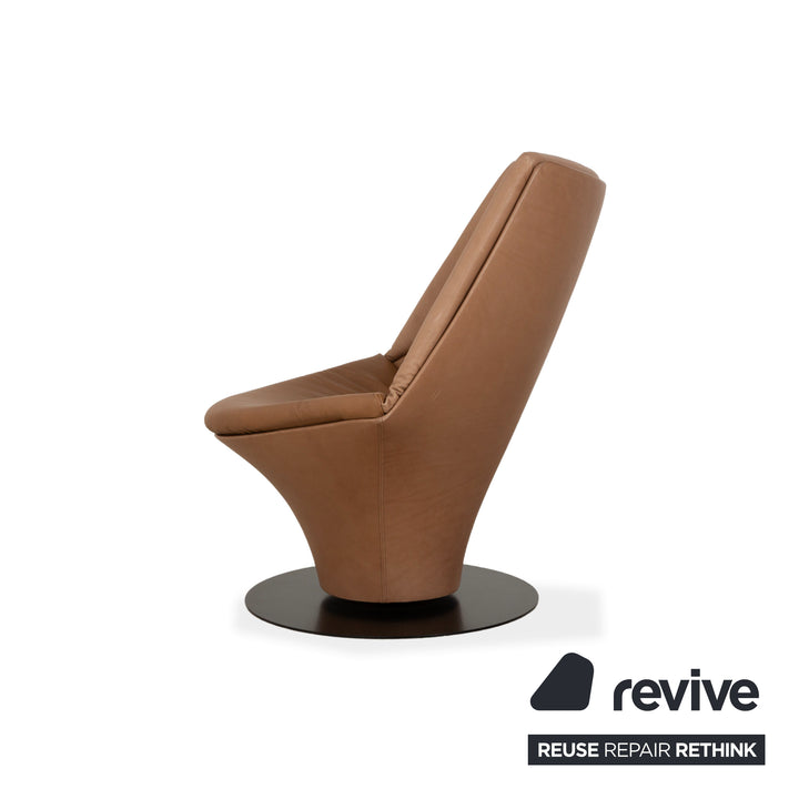 Werther W 100 Leather Armchair Beige Brown