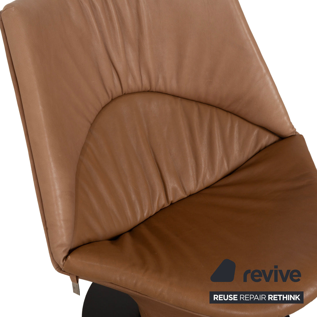 Werther W 100 Leather Armchair Beige Brown