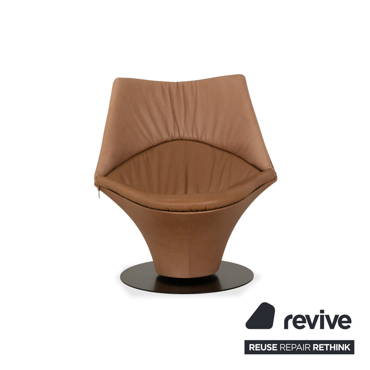 Werther W 100 Leather Armchair Beige Brown