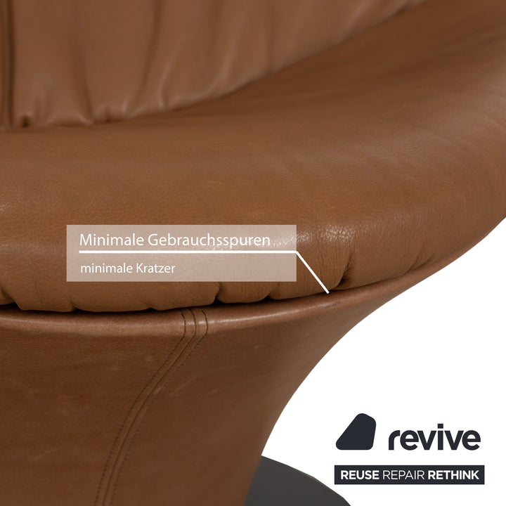 Werther W 100 Leather Armchair Beige Brown