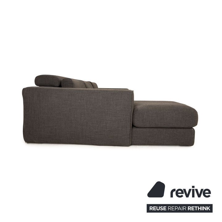 Who's Perfect Avenue Stoff Ecksofa Grau Sofa Couch manuelle Funktion Recamiere links