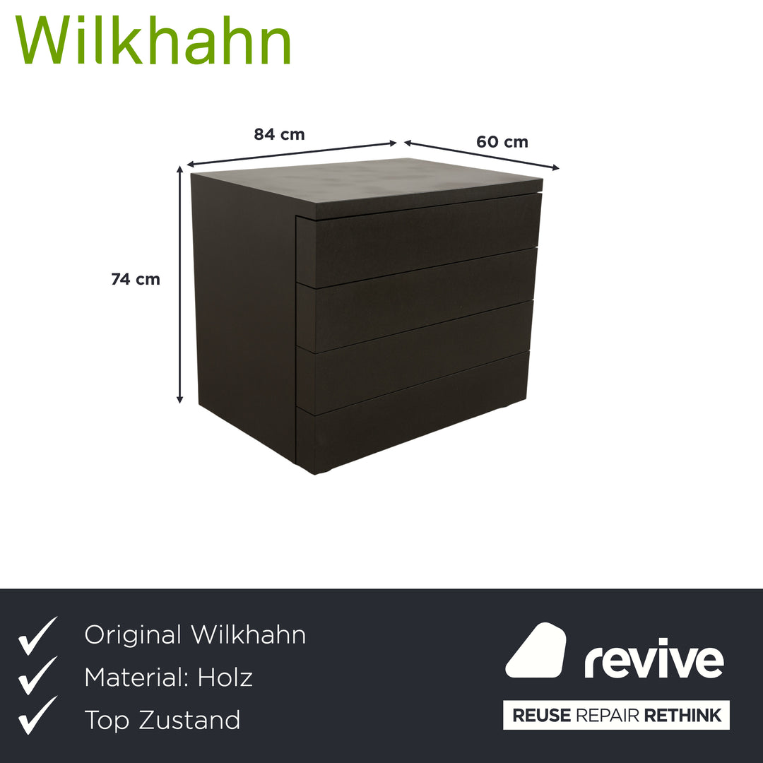 Wilkhahn Holz Sideboard Schwarz Anthrazit Kommode