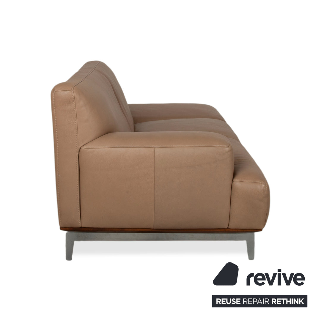 Willi Schillig Black Label Toscaa Leder Zweisitzer Beige Braun Mokka Sofa Couch