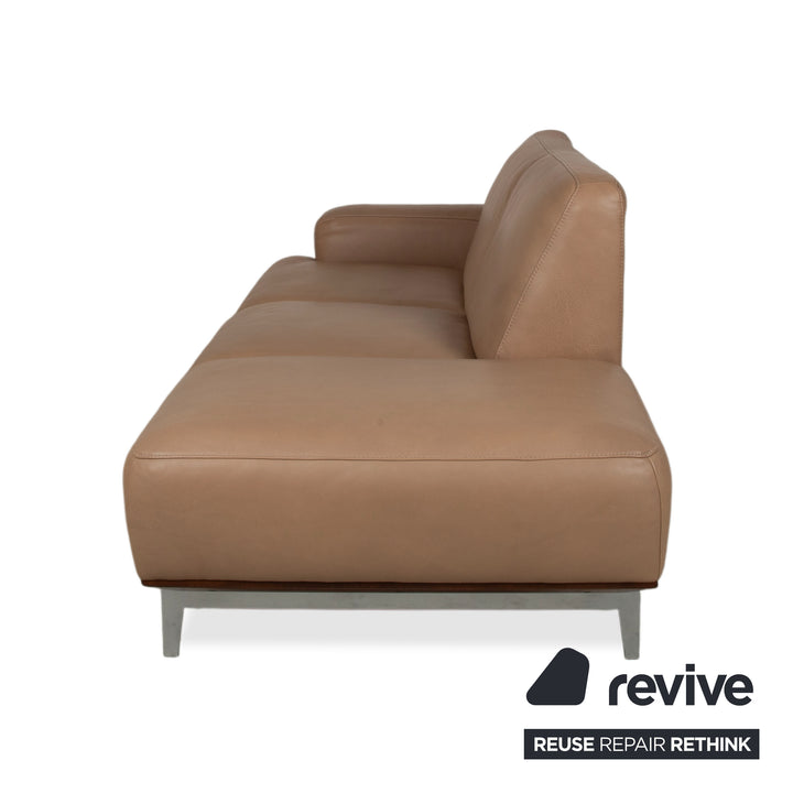 Willi Schillig Black Label Toscaa Leder Zweisitzer Beige Braun Mokka Sofa Couch
