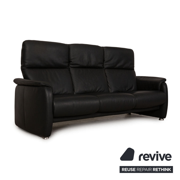 Willi Schillig Ergoline three-seater Longlife leather sofa anthracite couch