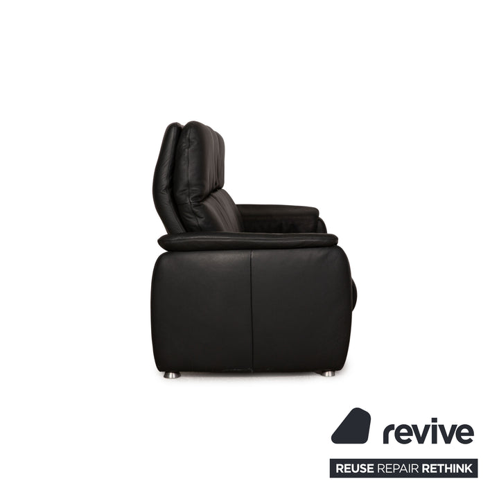Willi Schillig Ergoline three-seater Longlife leather sofa anthracite couch