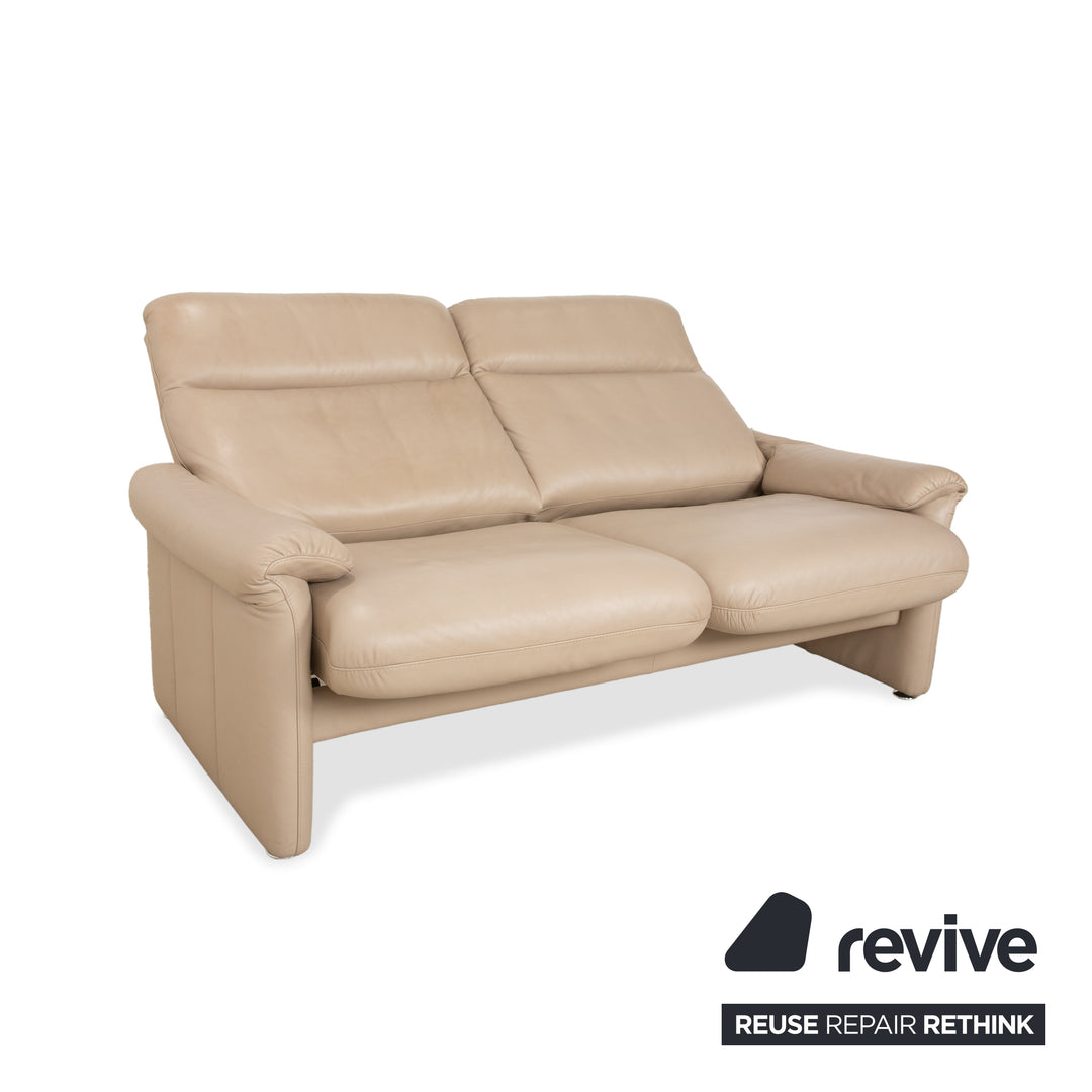 Willi Schillig Ergoline Leather 1x Three-seater 1x Two-seater 1x Armchair 1x Stool Cream Beige Sofa Couch