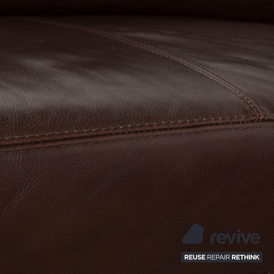 Willi Schillig Leather Corner Sofa Brown Sofa Couch