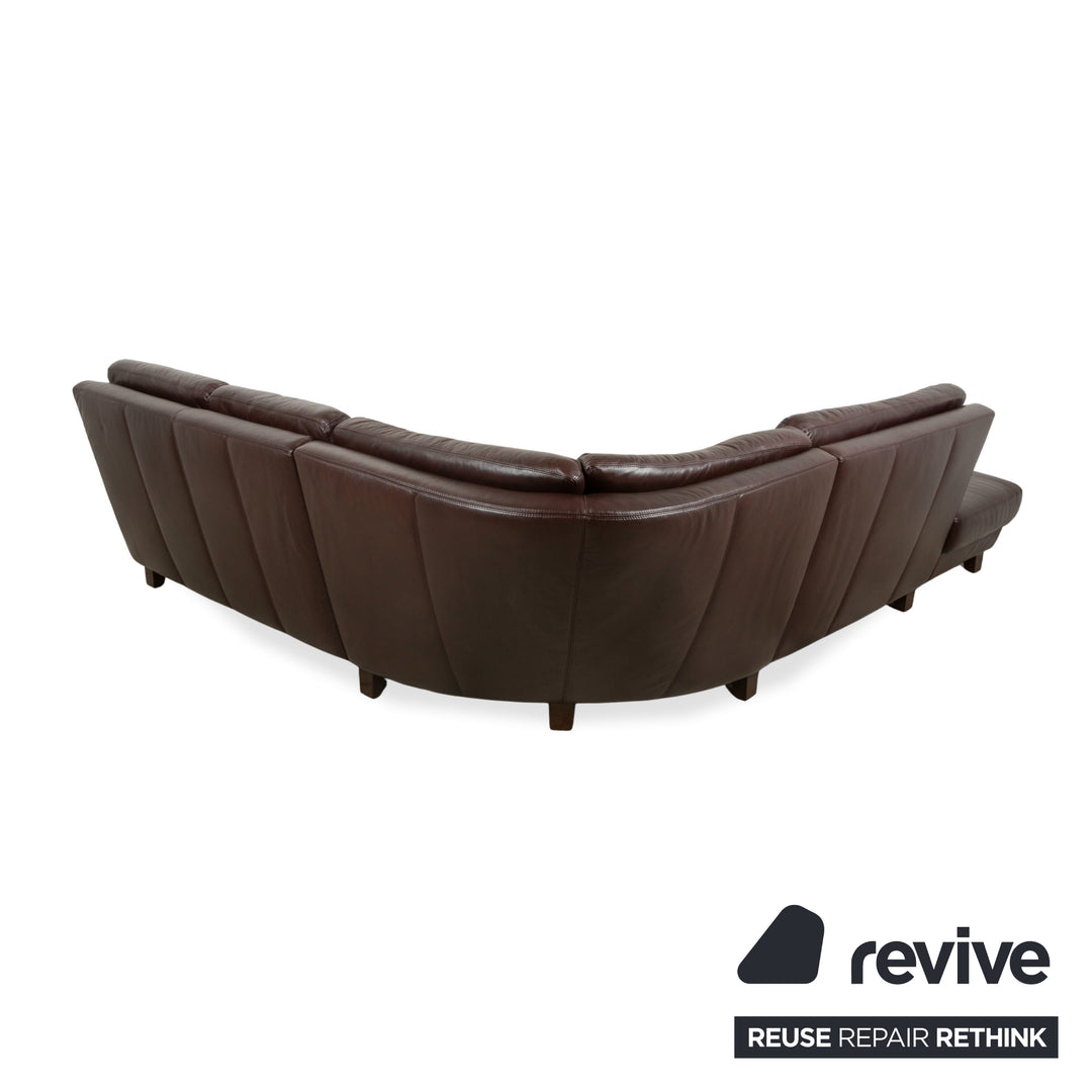 Willi Schillig Leather Corner Sofa Brown Sofa Couch