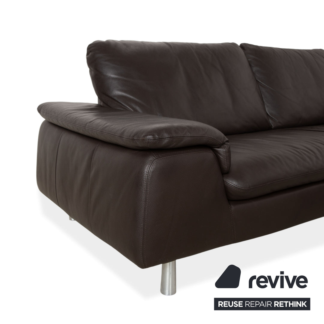 Willi Schillig Leder Ecksofa Braun Sofa Couch