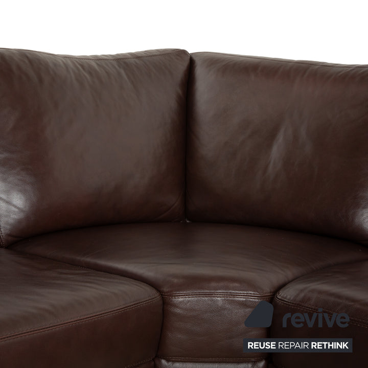 Willi Schillig Leather Corner Sofa Brown Sofa Couch