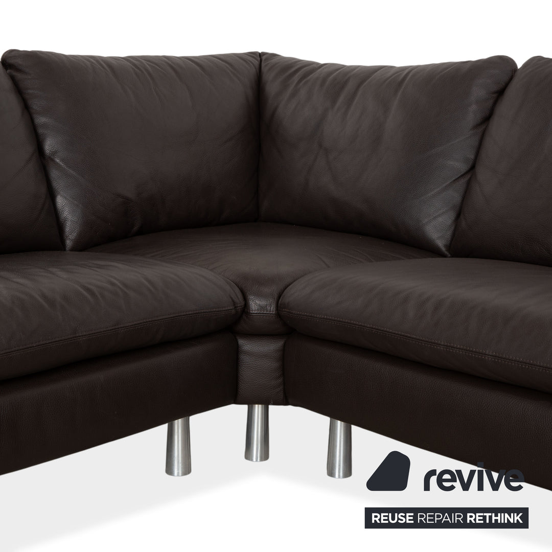 Willi Schillig Leder Ecksofa Braun Sofa Couch