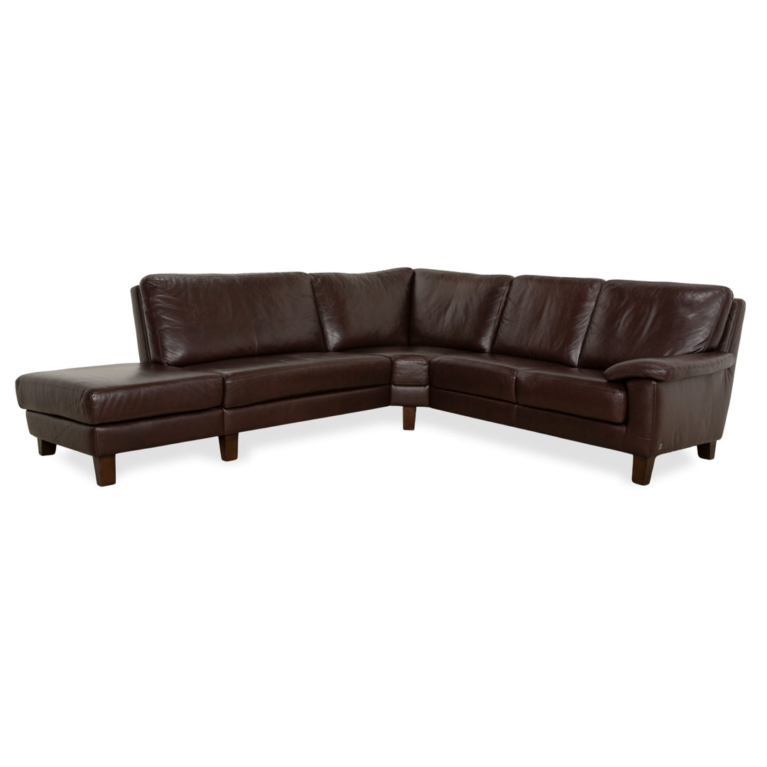 Willi Schillig Leather Corner Sofa Brown Sofa Couch