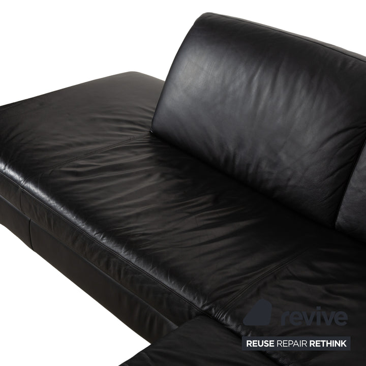 Willi Schillig Leder Ecksofa Schwarz Sofa Couch